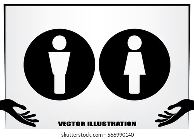 Man and Woman icon vector.