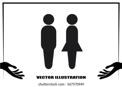 Man and Woman icon vector