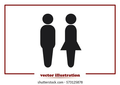 Man And Woman Icon Vector.