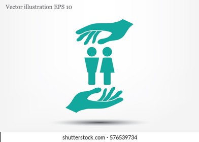 Man and Woman Icon Vector.