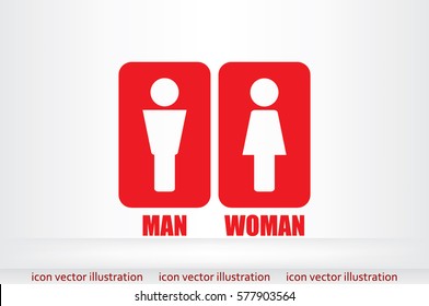 Man and Woman Icon Vector.