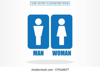 Man and Woman Icon Vector.