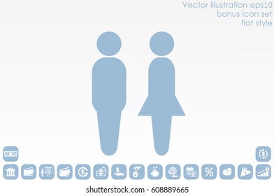 Man and Woman icon vector