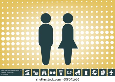 Man and Woman icon vector