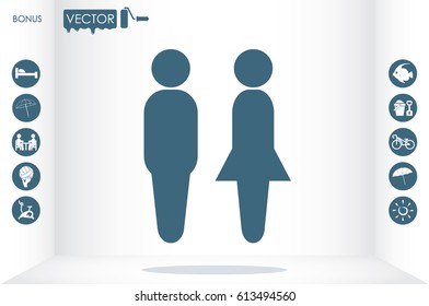 Man and Woman icon vector