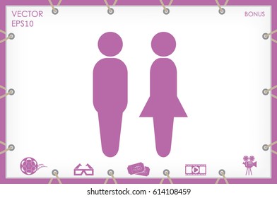 Man and Woman icon vector