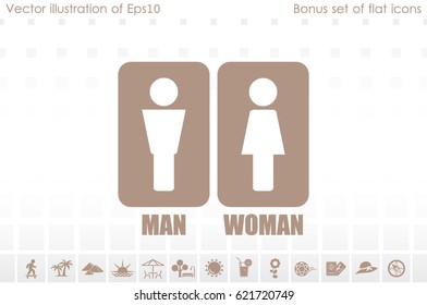 Man and Woman Icon Vector