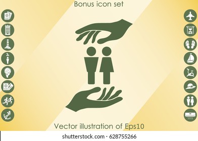 Man and Woman Icon Vector