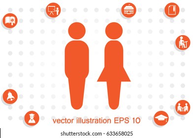 Man and Woman icon vector