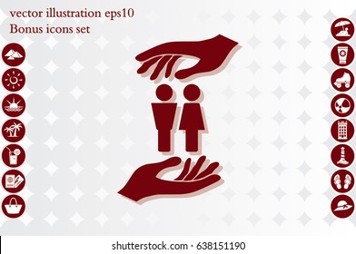 Man and Woman Icon Vector
