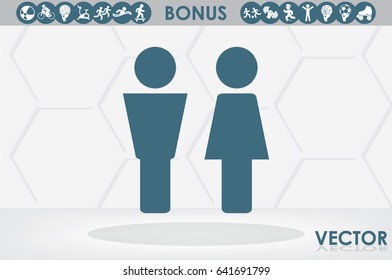 Man and Woman icon vector