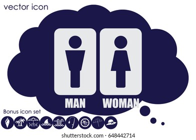 Man and Woman Icon Vector