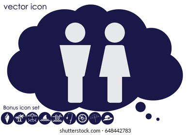 Man and Woman icon vector