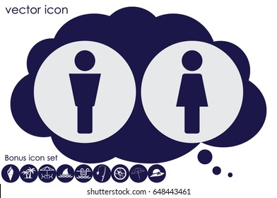 Man and Woman icon vector