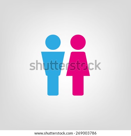 Man Woman Icon Vector Stock Vector (Royalty Free) 269003786 - Shutterstock