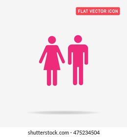 Man and woman icon. Vector concept illustration for design.