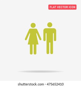 Man and woman icon. Vector concept illustration for design.