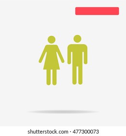 Man and woman icon. Vector concept illustration for design.