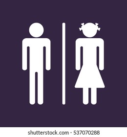 Man and Woman Icon Vector flat design style