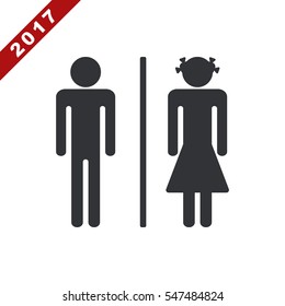Man and Woman Icon Vector flat design style