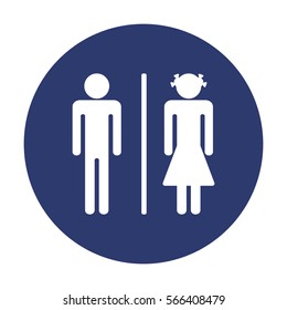 Man and Woman Icon Vector flat design style