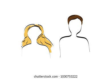 Man and woman icon Vector illustration