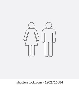man and woman icon, vector illustration.