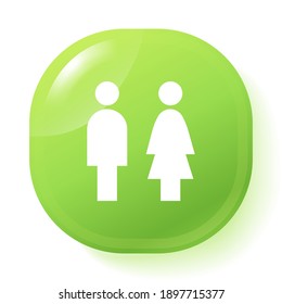 Man And Woman Icon. Vector Illustration EPS 10.