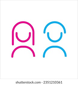 man and woman icon vector illustration symbol