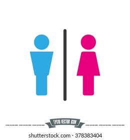 Man And Woman Icon Vector Illustration Eps10.