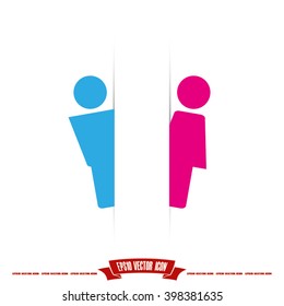 Man And Woman Icon Vector Illustration Eps10.