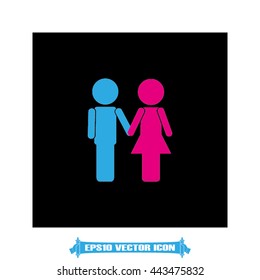 man and woman icon vector illustration eps10.