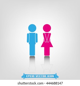 Man and Woman icon vector illustration eps10.