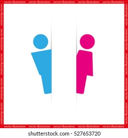 Man and Woman icon vector illustration eps10.