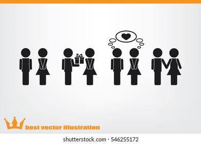 Similar Images, Stock Photos & Vectors of man and woman icon vector