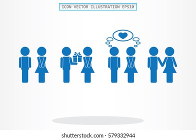 man and woman icon vector illustration.