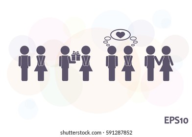 man and woman icon vector illustration EPS 10