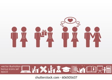 man and woman icon vector illustration EPS 10