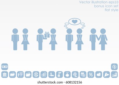 man and woman icon vector illustration EPS 10