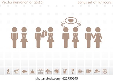 man and woman icon vector illustration EPS 10