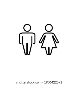 Man And Woman Icon Vector. Male And Female Symbol