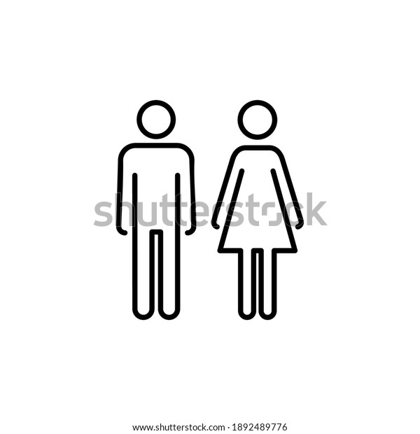 Man Woman Icon Vector Male Female Stock Vector Royalty Free 1892489776