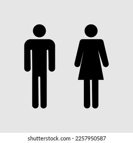 Man and Woman Icon Vector. Simple flat symbol.trendy style illustration on white background..eps
