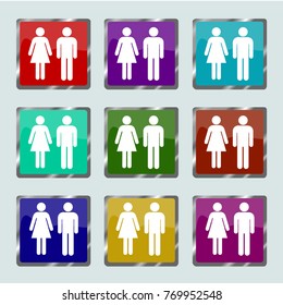 man and woman icon vector toilet icon gender icon