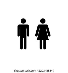 Vector de iconos de hombre y mujer para la web y aplicación móvil. signo y símbolo masculino y femenino. Niñas y niños