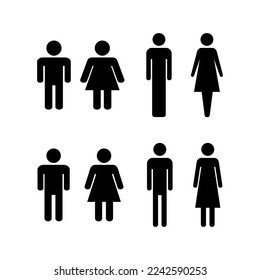 Vector de iconos de hombre y mujer para la web y aplicación móvil. signo y símbolo masculino y femenino. Niñas y niños