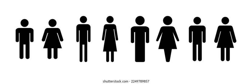 Man and woman icon vector for web and mobile app. male and female sign and symbol. Girls and boys