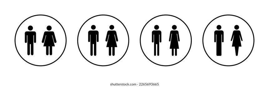 Man and woman icon vector for web and mobile app. male and female sign and symbol. Girls and boys