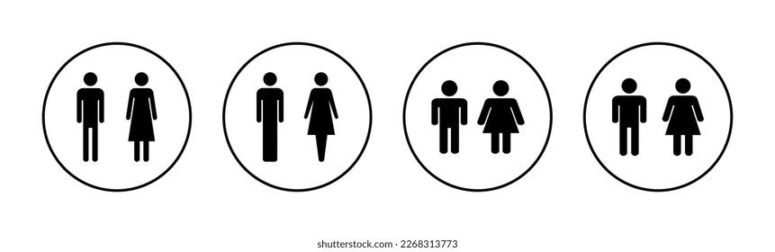 Vector de iconos de hombre y mujer para la web y aplicación móvil. signo y símbolo masculino y femenino. Niñas y niños