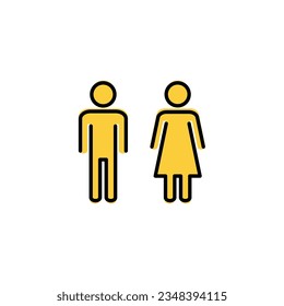 Man and woman icon vector for web and mobile app. male and female sign and symbol. Girls and boys